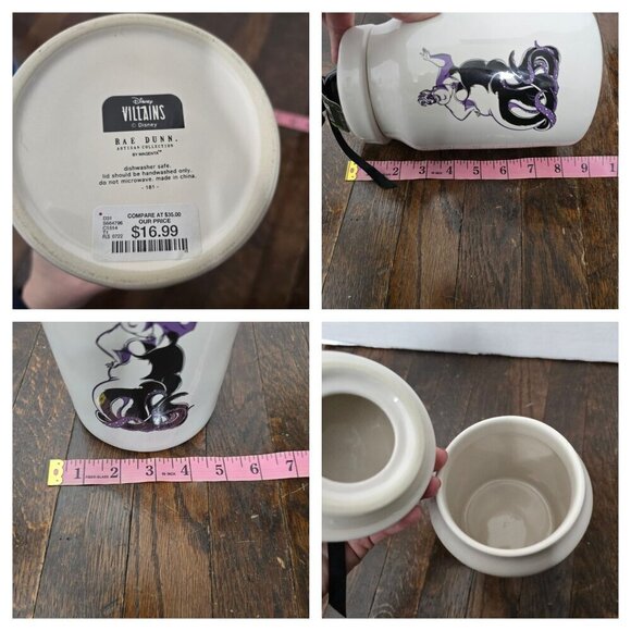 NWT Disney Villain's Rae Dunn Unfortunate Souls Ursula Canister The Little Merma - Picture 4 of 16